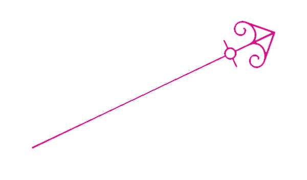 accented arrow for survey