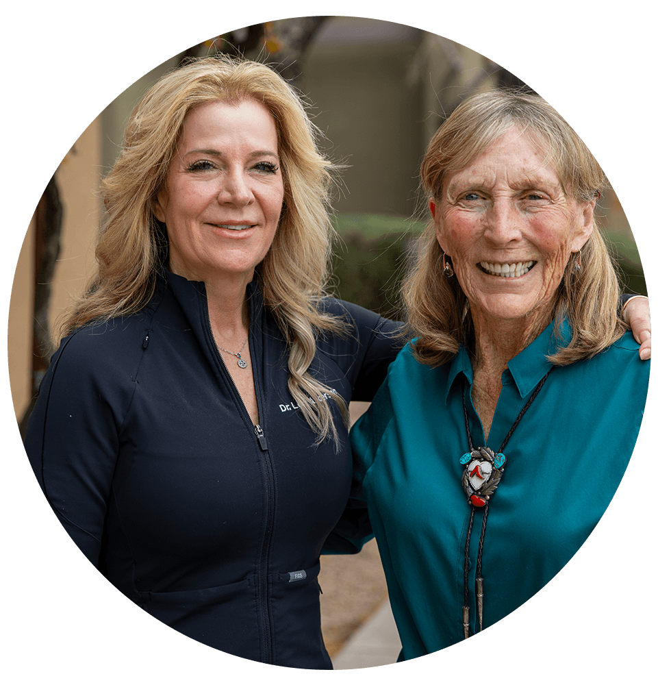 headshot of patient and doctor