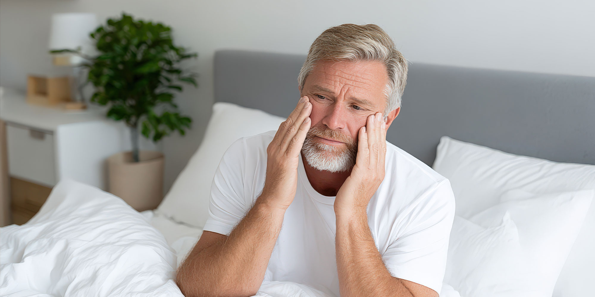 mature male having trouble sleeping